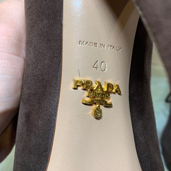 PRADA Suede Ankle Platform Booties - Picture 4 of 16